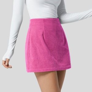 Pink Corduroy Skirt